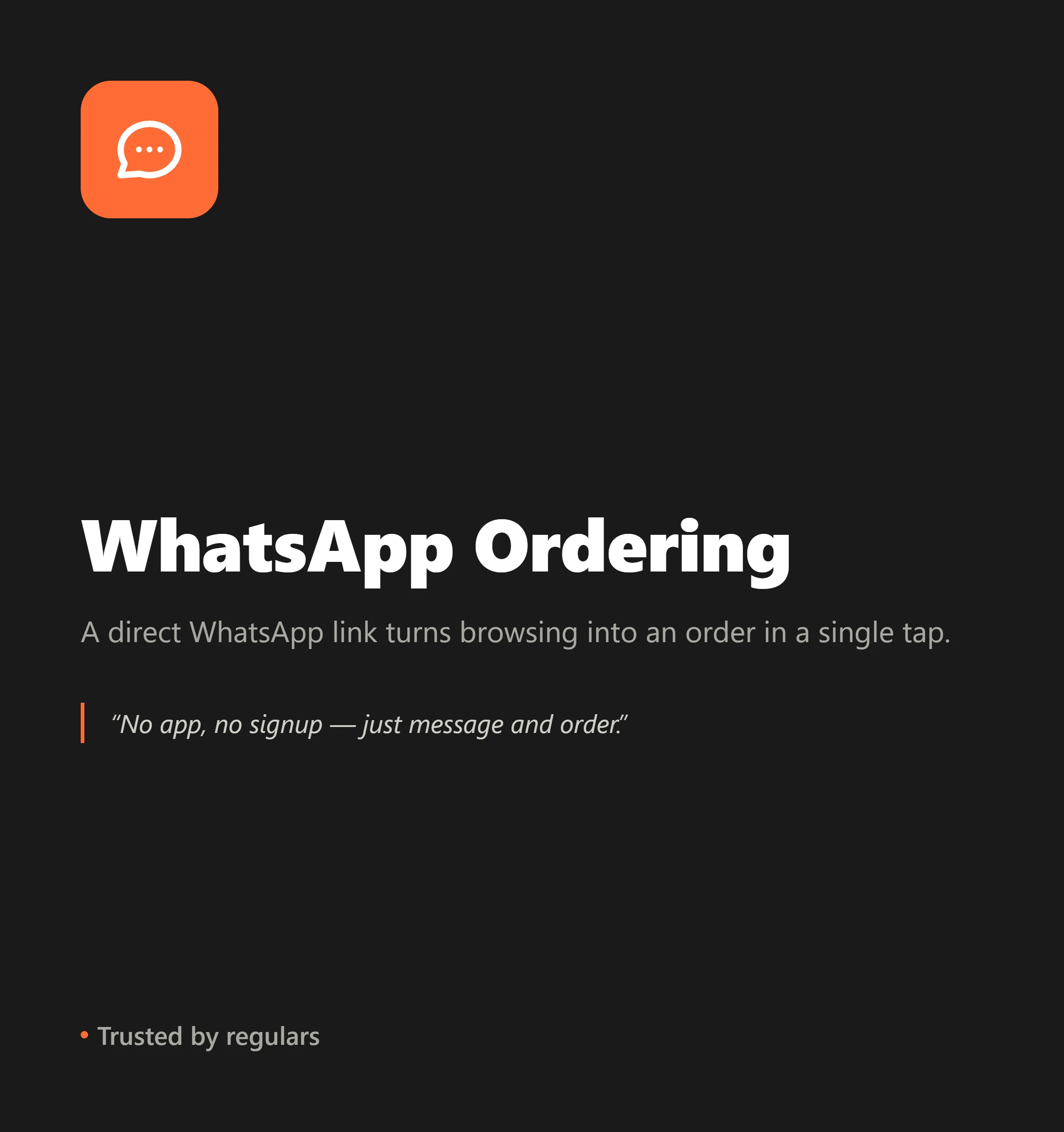 WhatsApp Ordering